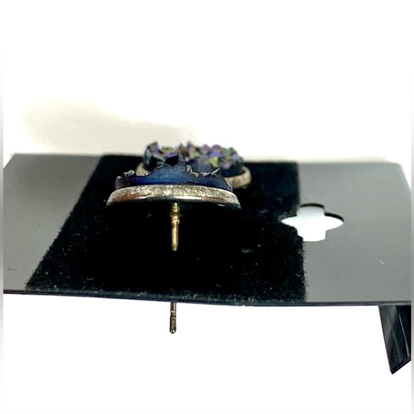 Geode effect stud earrings - Picture 2 of 4